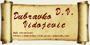Dubravko Vidojević vizit kartica